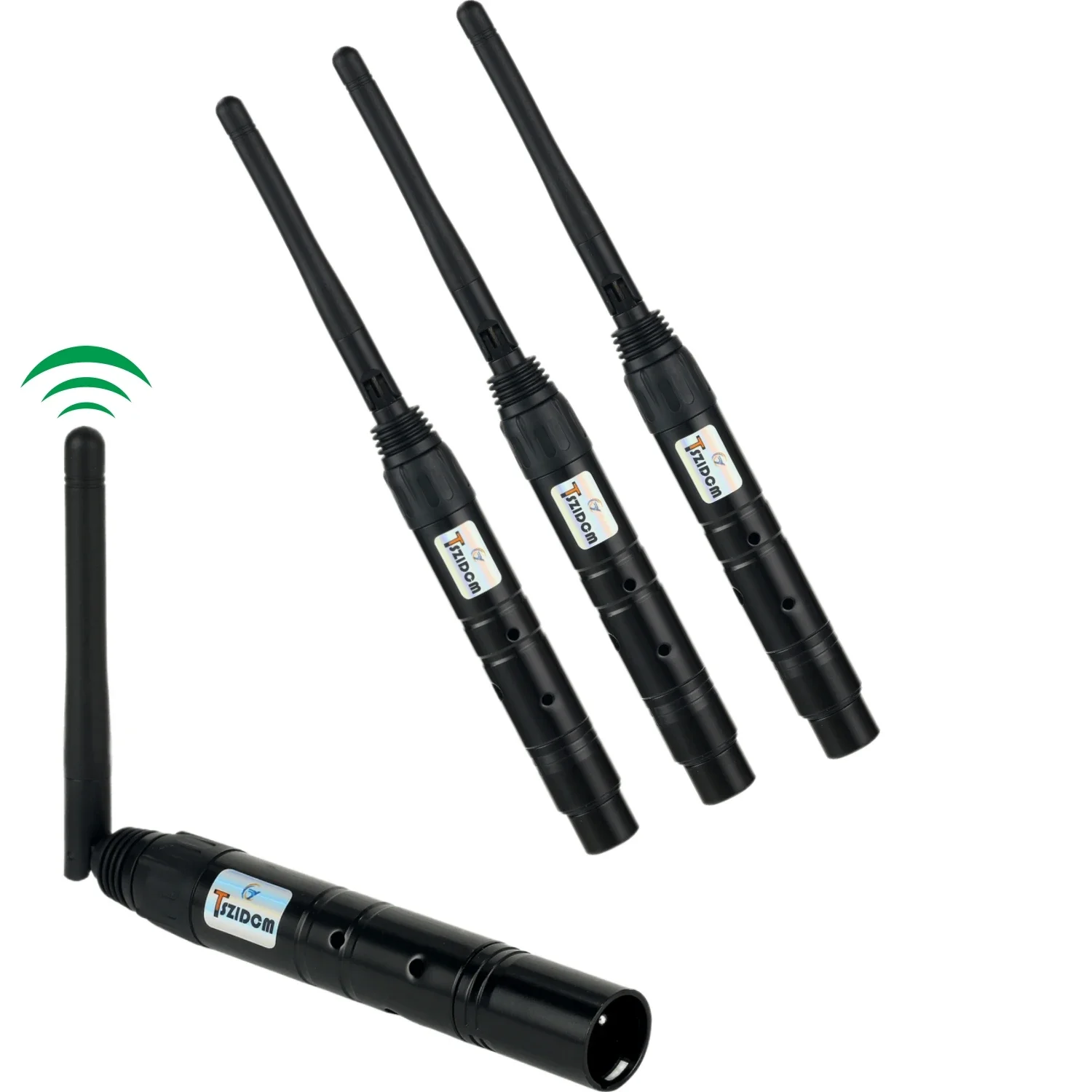 4PCS 2.4G DMX 512 Wireless Transmitter Male And 3 Female Receivers for Stage PAR Party Light Control Kit