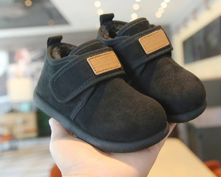 Winter-Fleece-Winterstiefel für Jungen und Mädchen, warm, rutschfest, mit weicher Sohle, Baumwollstiefel, leichte, bequeme Slip-on-Freizeitschuhe für Kinder. – Detail 12