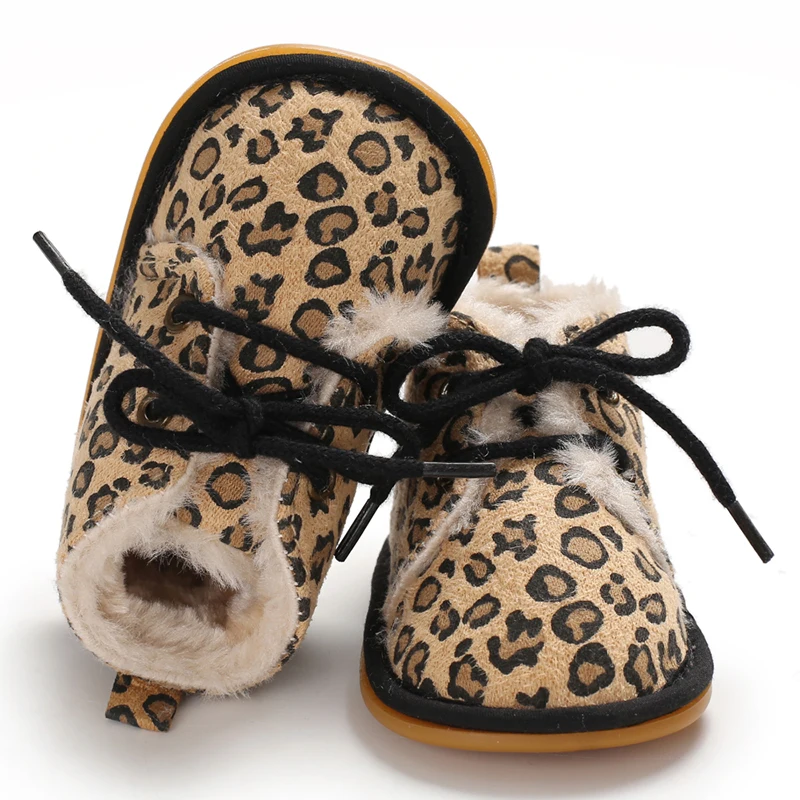 Leopard Theme Baby Shoes Boy Newborn Infant Toddler Casual Cotton Sole Anti-slip Breathable First Walkers Crawl Moccasins Shoes