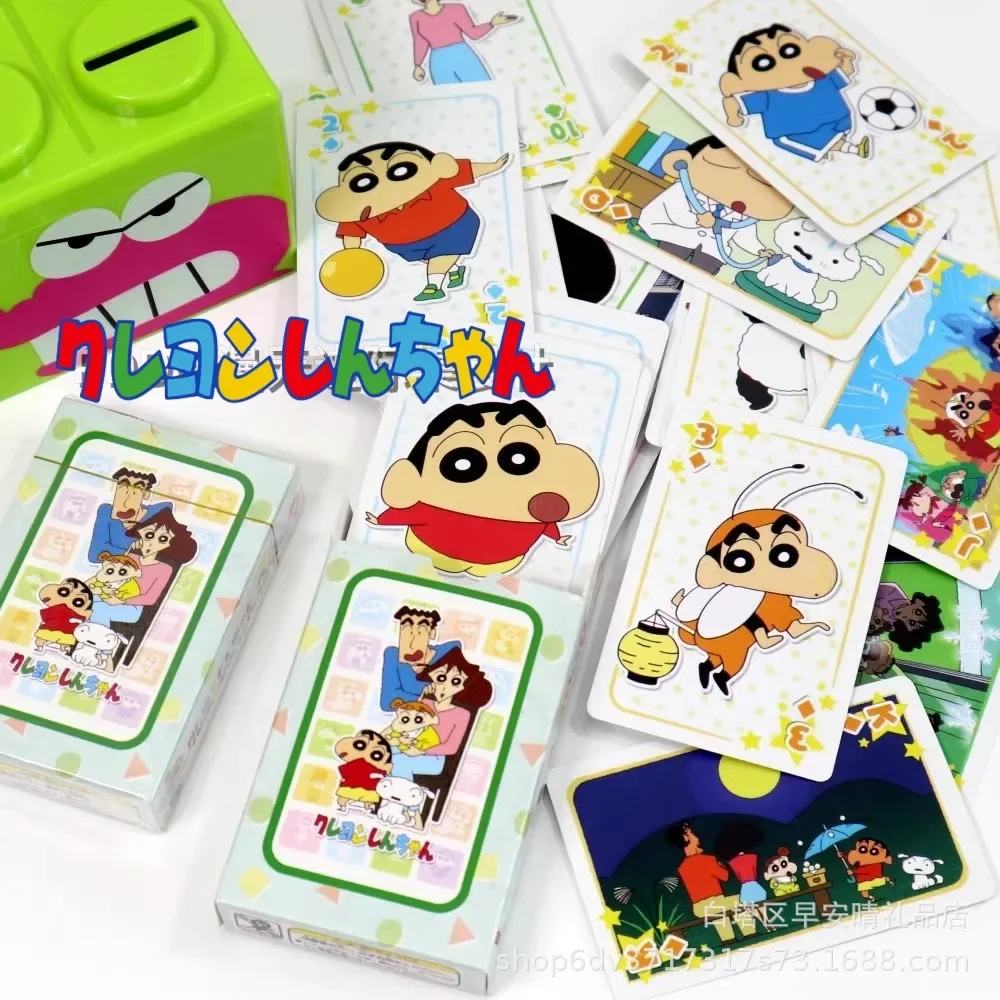 54pcs/set New Anime Crayon Shin-chan Figure kawaii LOMO card photo pattern Poker game playing cards Toys gifts