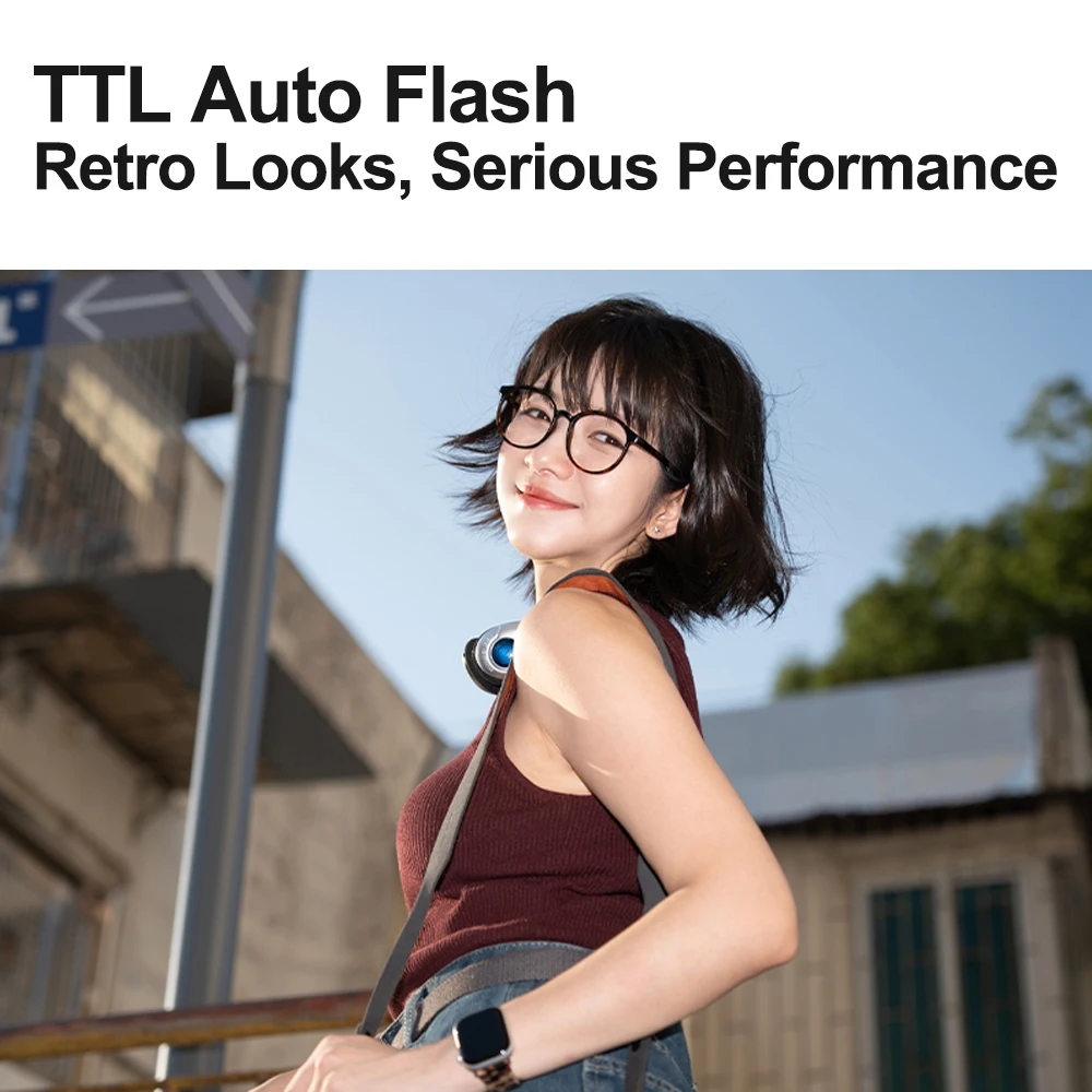 Godox Lux Junior II Retro Camera Flash 2.4G TTL Wireless Flash Light Compatible with Sony Nikon Canon Fuji Olympus