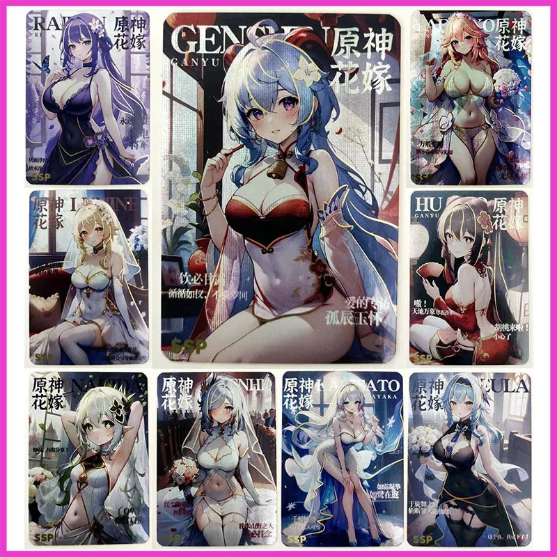 Anime Goddess Story Rare SSP Refractive Flash Card Lumine Hu Tao Kamisato Ayaka Toys for boys Collection Card Birthday Gift