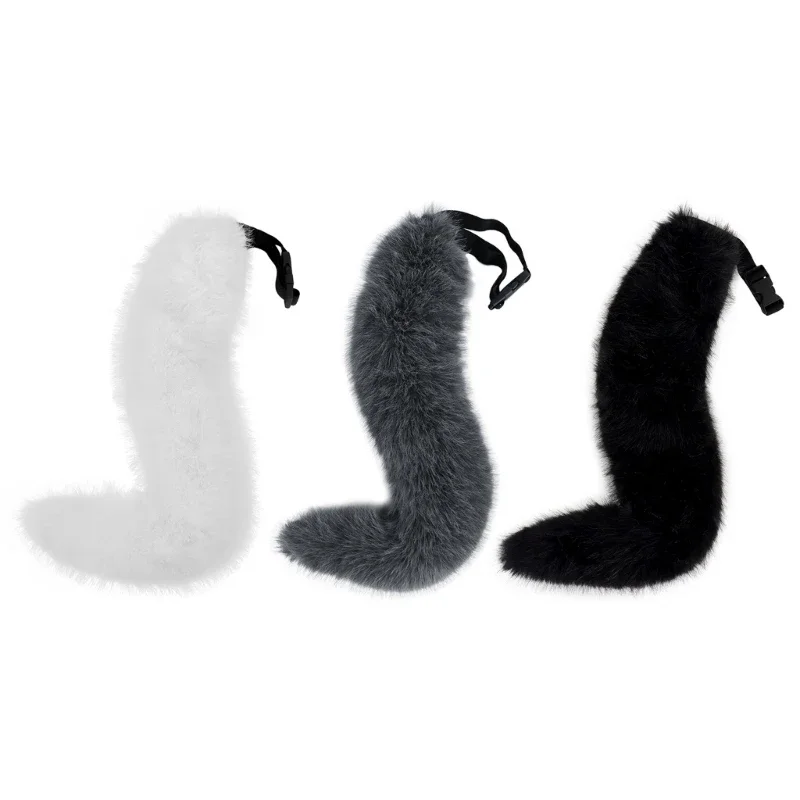 

Lolitas Foxes Tail Furs Furry Cats Tail Halloween Costume Cosplay Props Carnivals Party Christmas Anime Accessories R7RF