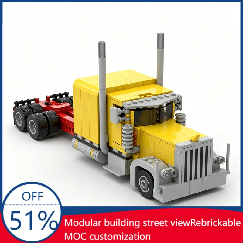 

1334Pcs Peterbilt 379 V20 Car Transporter Bundle Holds 6 Cars Custom Building Blocks Truck Model Educational Assembly Toy Gift