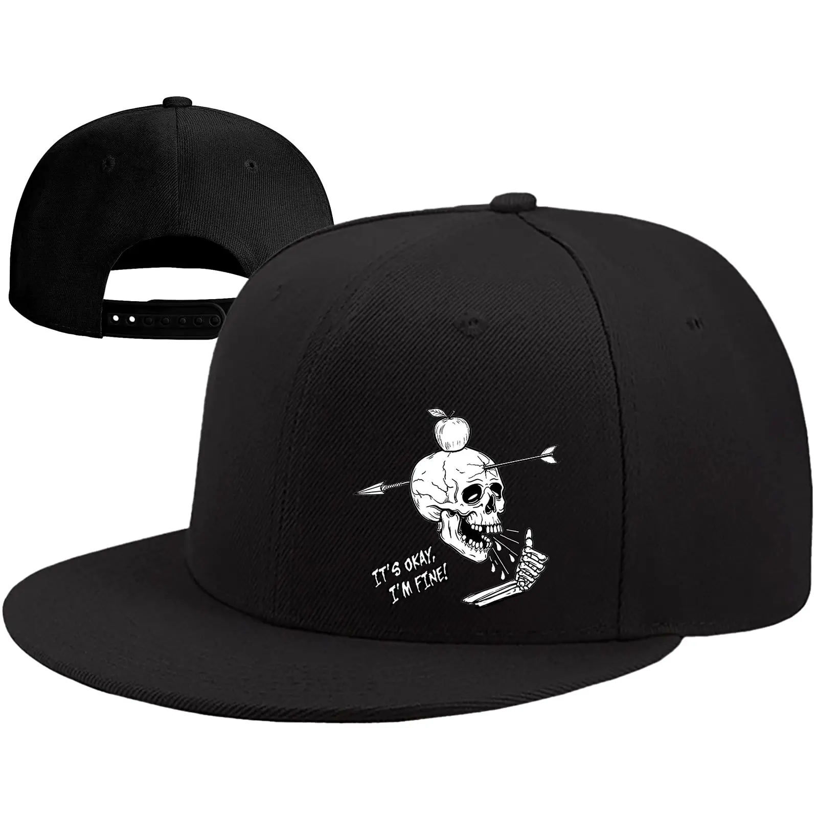 

Мужские шляпы Snapback с плоскими полями для мужчин, шляпа с черепом на пальцах, шляпа со скелетом, черные кепки в стиле хип-хоп, рок-дальнобойщики, регулируемые