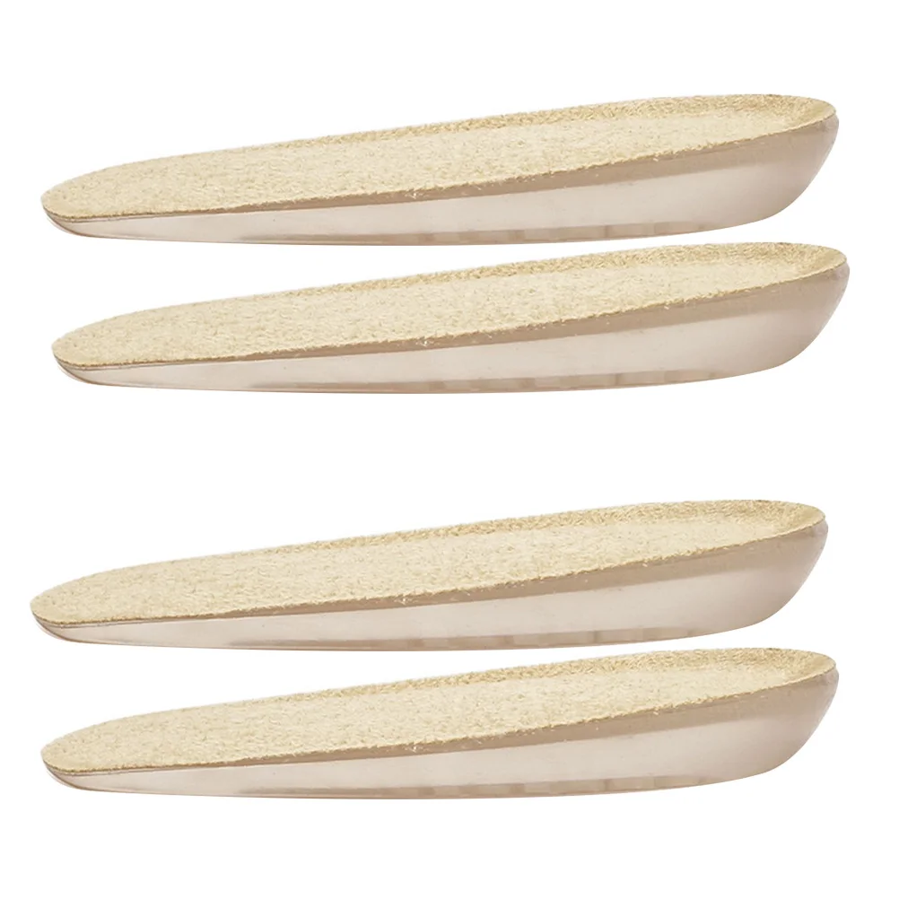 

2Pairs Heightening Insoles 1.5cm Invisible Heel Pads Soft Elastic Comfortable Non-Slip E-Tpu Gel Material for Women
