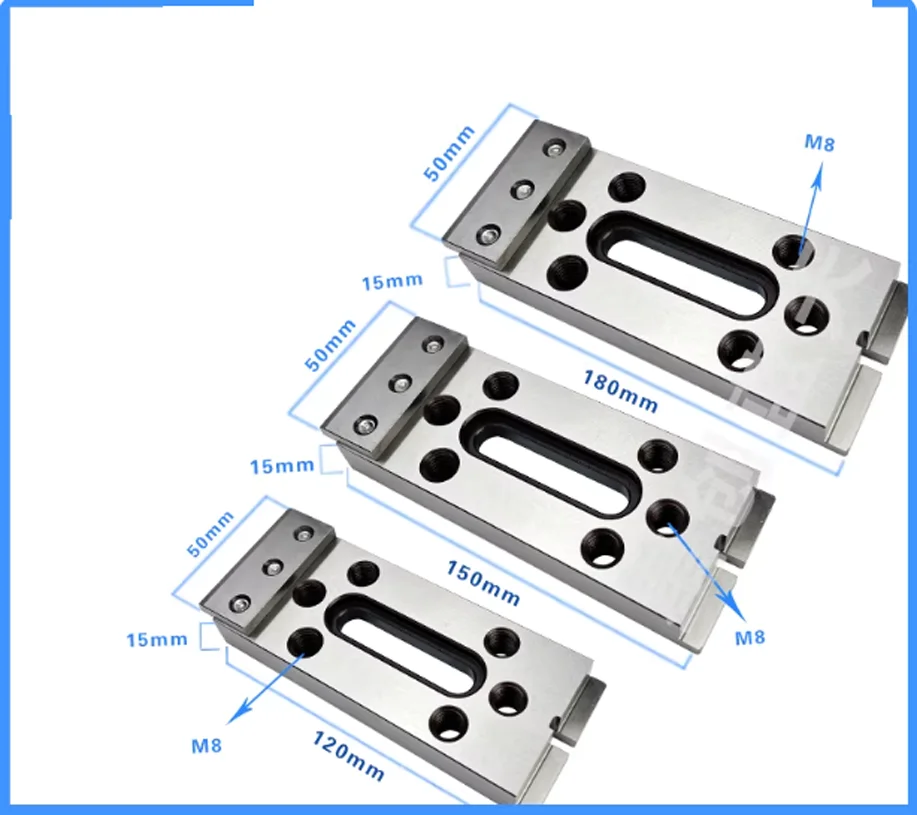 1PC 220/180/150/120*50*15mm M8 Wire EDM Jig Holder Clamp Fixture Board For Clamping Leveling Die Steel