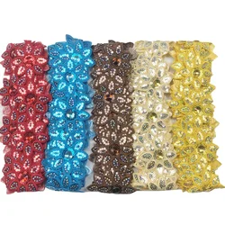 Paillettes da cucire su nastro Applicazioni in pizzo, finiture per abiti, forniture artigianali fai-da-te, accessori da cucito, larghezza 7,5 cm, 4,5 iarde