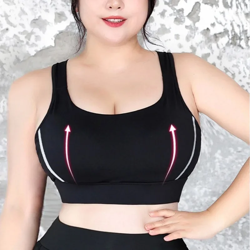 Sports Bra for Big Lady High Impact 4XL 5XL Workout Underwear Sportswear Gym Fitness Yoga Tank Top Plus Size Running Shirts Crop