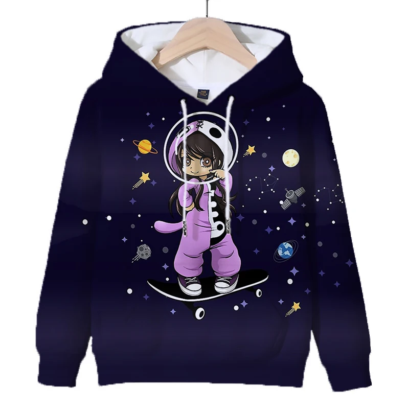 3D Game Aphmau Print Hoodie Kids Hooded Sweatshirts Cartoon Anime Hoodies Spring Fall Children Clothing Harajuku Pullvers Tops