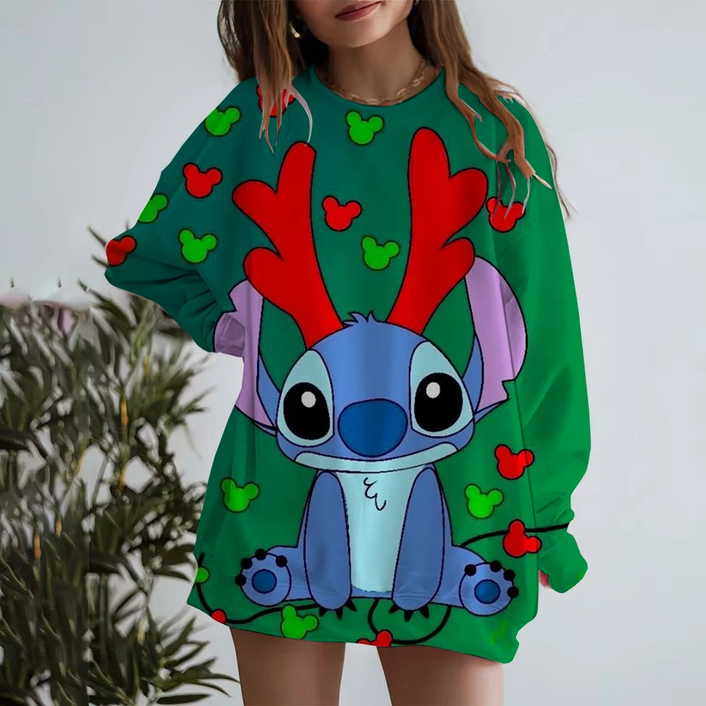 Women Christmas Sweatshirts Winter Snowman Snowflake Print Long Sleeve Y2k Hoodie Streetwear Pullovers Tops Comfortable Clothing