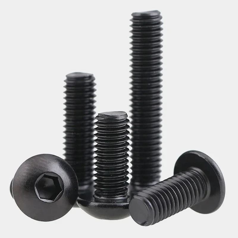 

M3 M4 M5 304 Stainless Steel Black Oxide Hexagon Socket Cap Screws / Button Head Allen Bolts DIN7380 (10-30pcs)