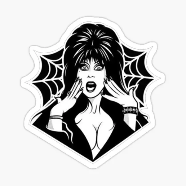 Elvira Shocker  5PCS Stickers for Background Room Art Decor  Home Stickers Print Laptop Decorations Luggage Funny Anime Car Kid