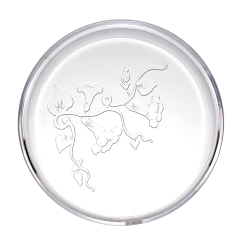 Aquarium Shrimp Feeding Dish Fish for Tank Freshwater Tray Feeder Morning Glory Pattern Round Clear Dish Tray Plates