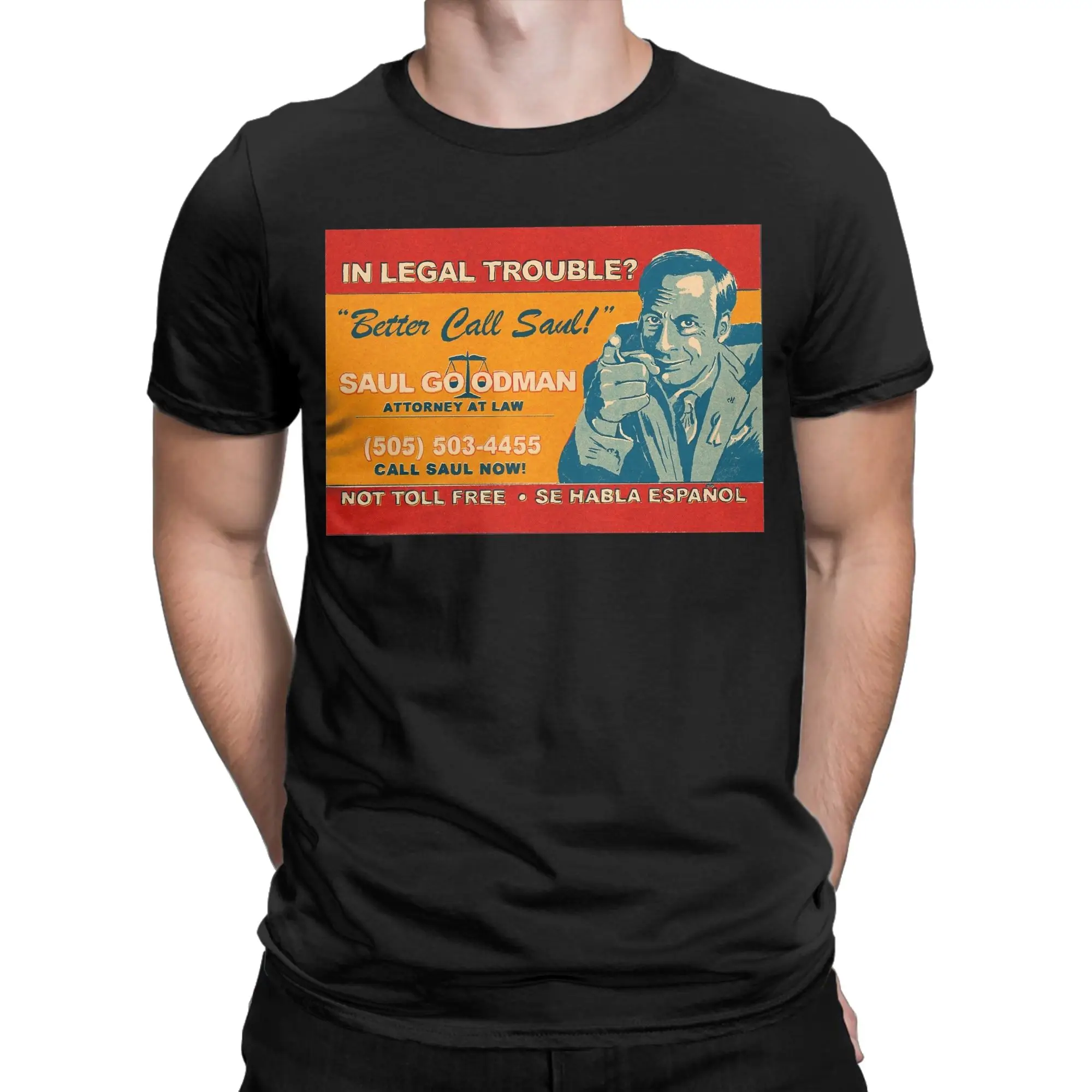 Men's Better Call Saul Legal Trouble T Shirt  100% Cotton Clothing Novelty Short Sleeve Crew Neck Tees Party T-Shirts