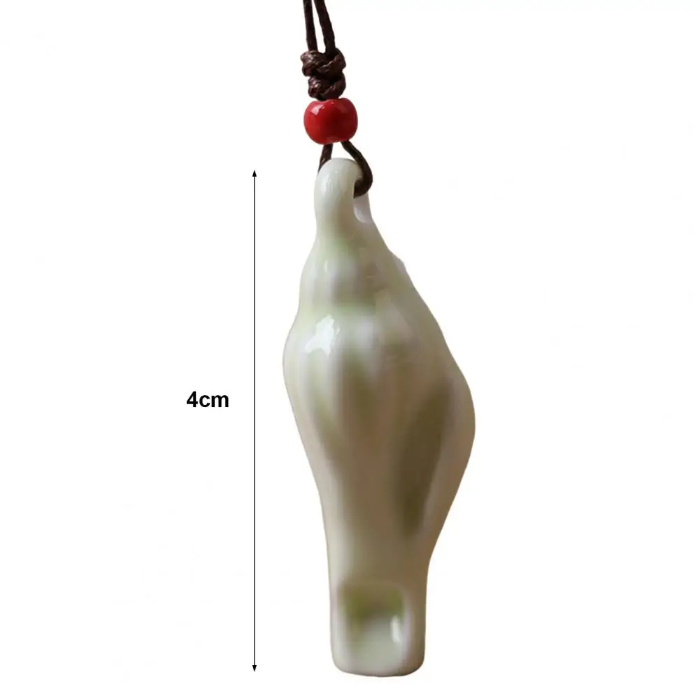 Pendant Necklace Ceramics Retro Neck Ornament Jewelry Accessory Ceramic Conch Whistle Long Necklace DIY Ceramic Fashion Necklace