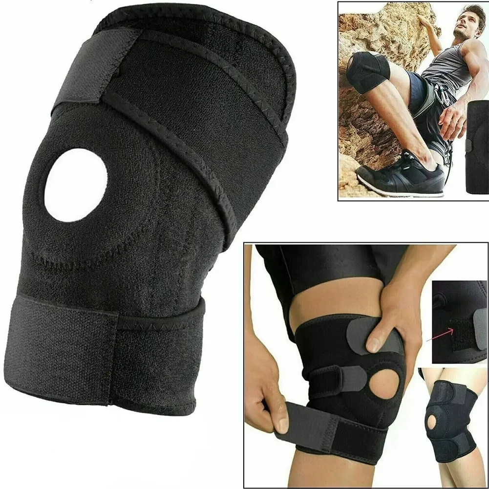 Kniebandage zur Linderung von Knieschmerzen und seitlichen Stabilisatoren mit verstellbarer Schnalle, Linderung von Gelenkschmerzen und Arthritis für Männer und Frauen