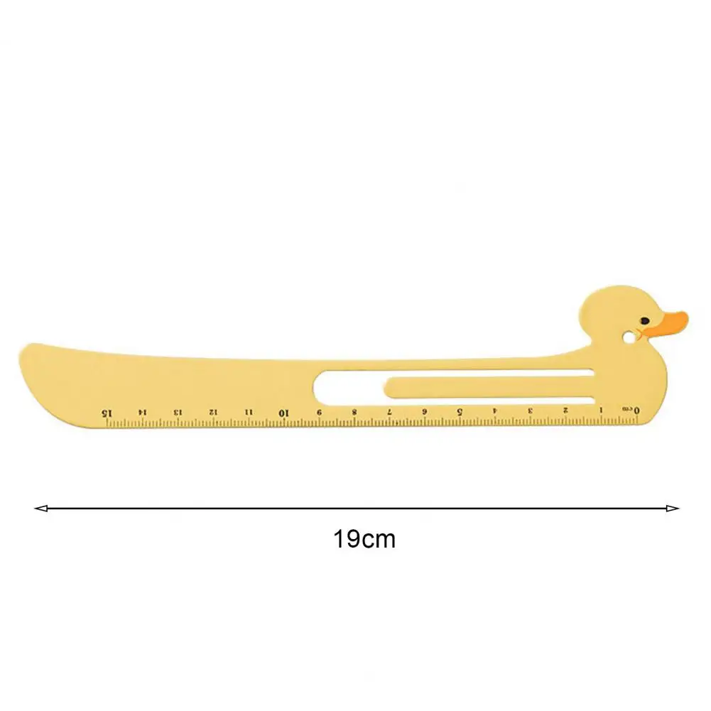 19cm Metal Bookmark Ruler Cartoon Shape Adorable Not Easily Deformed Measuring Scale Ruler Book Holder Clip Home School Supplies
