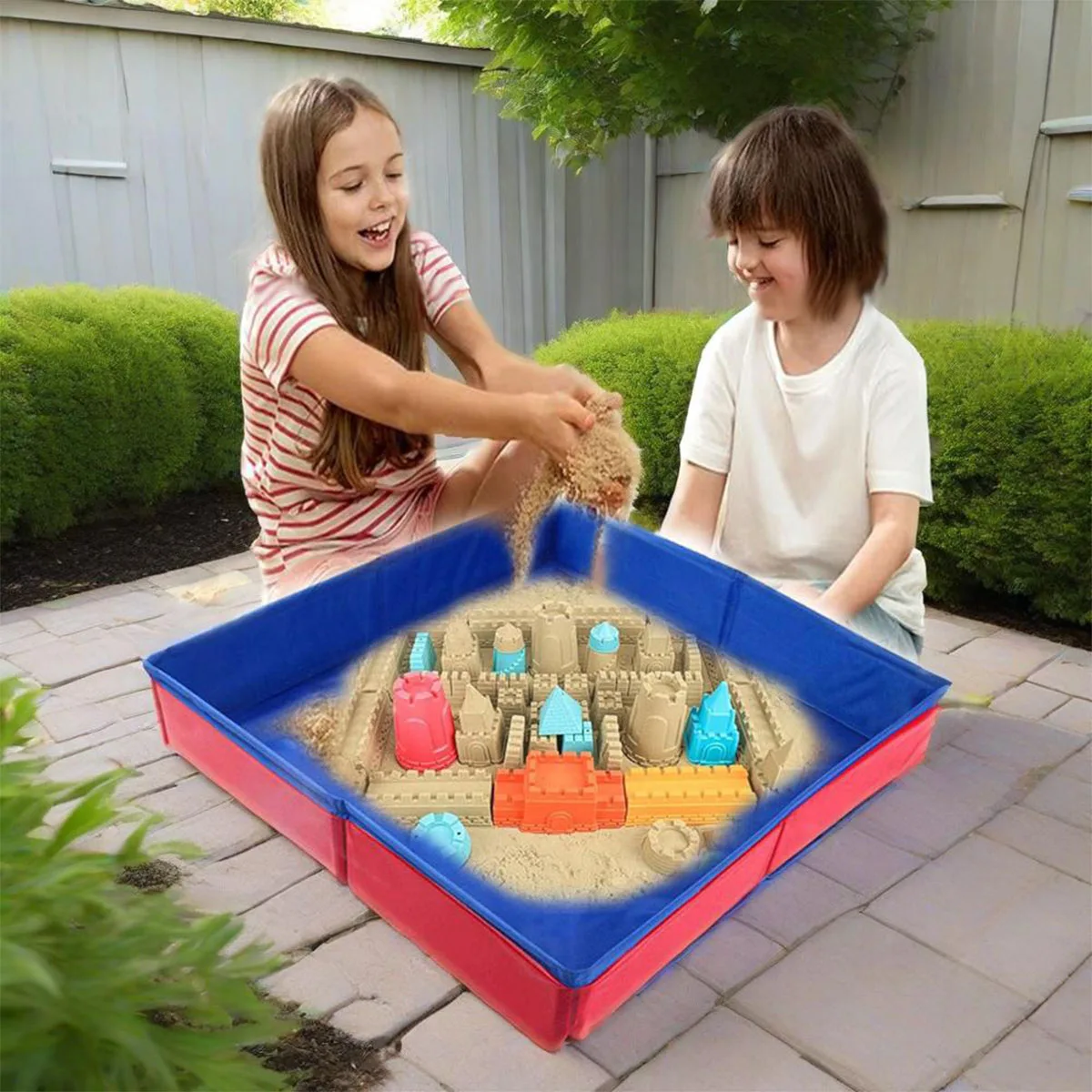 Giocattoli da spiaggia per bambini, giocattoli per sabbie per bambini Tavolo di sabbia sensoriale per bambini Giochi per interni ed esterni Giocattoli di sabbia Regali per ragazze e ragazzi