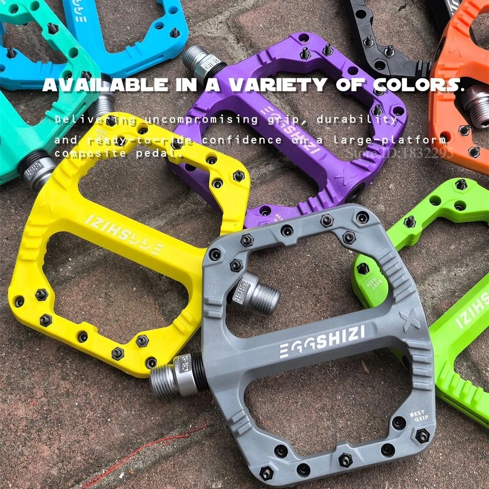 2026 Neue Nylon-Fahrradpedale Ultraleichte DU Gedichtete Lager MTB Rennrad Plattformpedale Lila Rutschfeste Nylon MTB Pedale