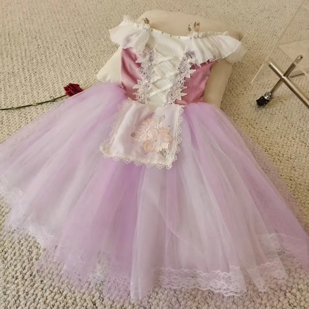 robe-de-ballet-giselle-professionnelle-violette-tutu-romantique-jupe-longue-costume-pour-adultes-enfants-filles-femmes