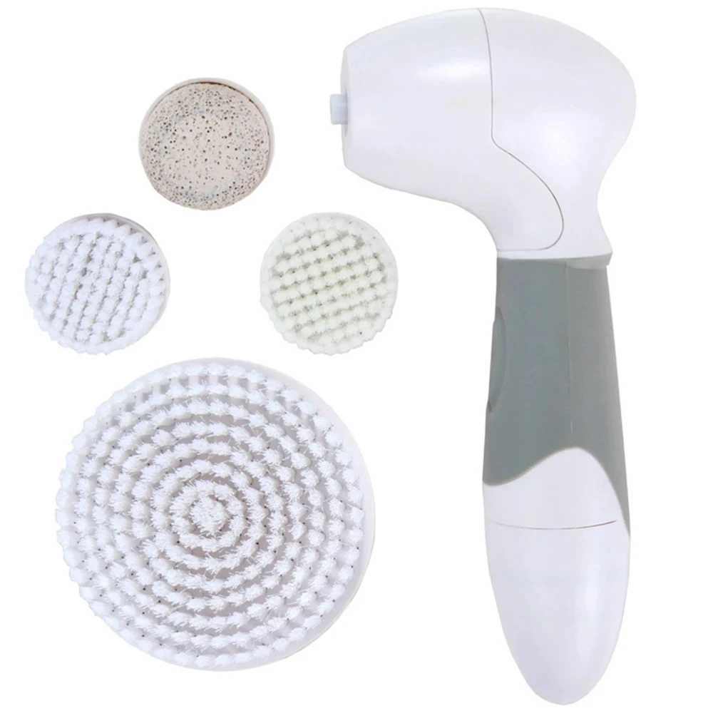 4 in 1 Electric Cleansing Brush Vibration Facial Cleanser Body Exfoliator Bath Brush Massager Blackhead Remover Skin Care Device