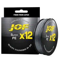 Línea de pesca JOF marca 12X 300M 12 hebras línea de pesca trenzada línea de PE multifilamento para pesca de carpa 25-92LB 0,14 MM-0,4 MM