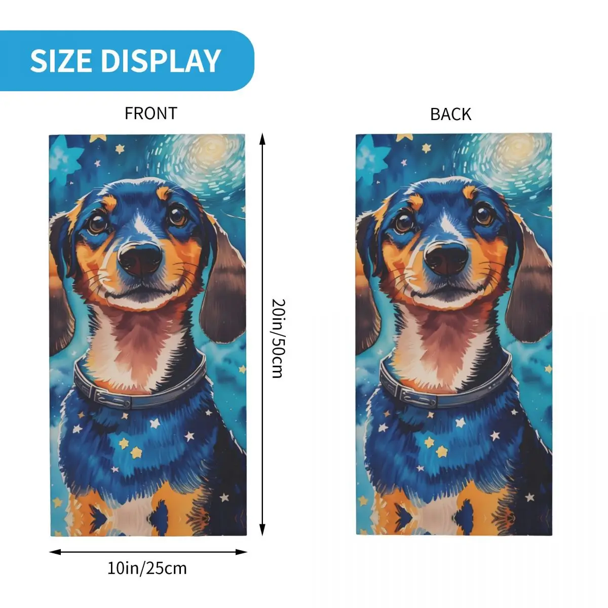 Starry Night Dog Thin Bandana Neck Gaiter Starry Night Dog Wrap Scarf Headband Neck Cover