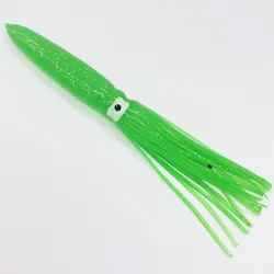 5Pcs 22CM/8g Artificial Fishing Jig Soft Lure Luminous Squid Skirts Jigging Bait For Tuna Fishing Plastic Octopus Trolling