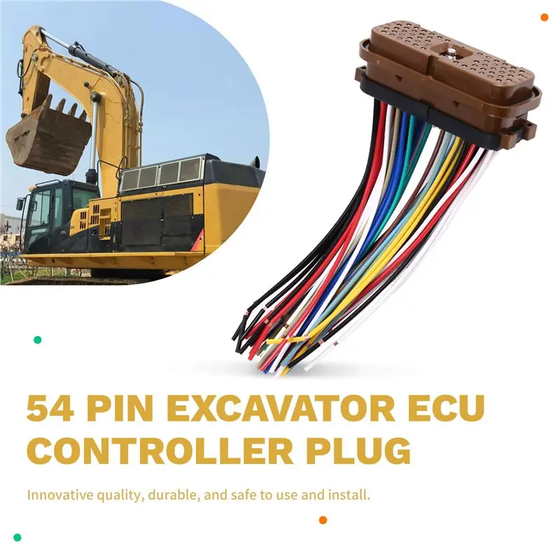 Excavator Spare Parts ECU Controller Plug 153-2620 54Pins 153-2630 E320C/D/E E324D/E E325C/D E330C/D Connector-T61C