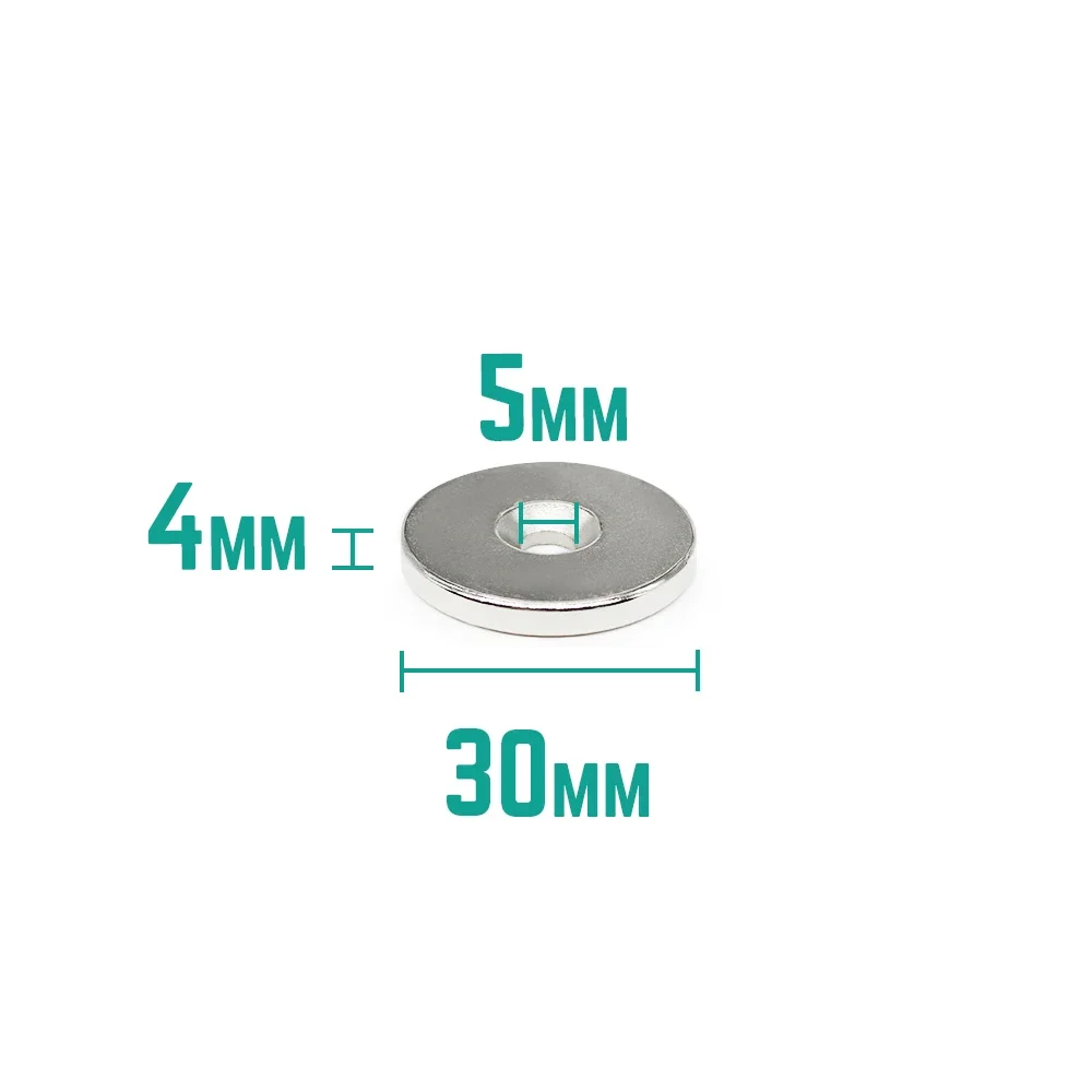 1/2/5/10/15/20PCS 30x4-5 Round Rare Earth Neodymium Magnet 30*4 mm Hole 5mm 30x4 Disc Countersunk Strong Magnet 30x4-5mm 30*4-5