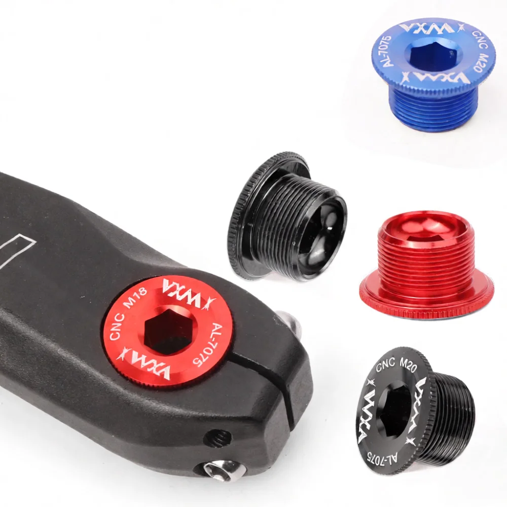 Crank Arm Fixing Bolt For VXM Bike Hollow Integrated Crankset M18 M19 M20 Aluminum Alloy Cover Cycling Replacement Part