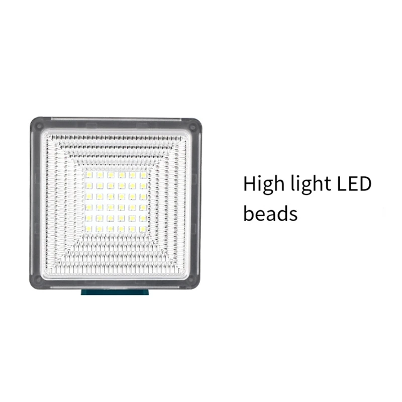 Luz de iluminación LED para Makita 14,4-20V batería de iones de litio 15W luz de inundación LED luz de iluminación inalámbrica para sitios de construcción