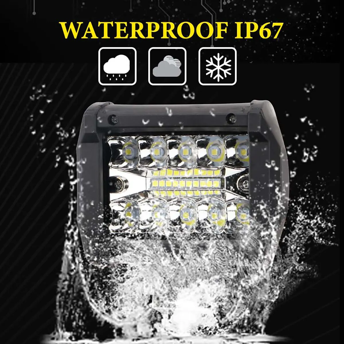 1 قطعة 12 فولت الطرق الوعرة بقعة الفيضانات كومبو ضوء العمل مصباح ليد بار Superbright 6000 كيلو لسيارة SUV 4x4 قارب ATV بارا LED المصابيح الأمامية #2