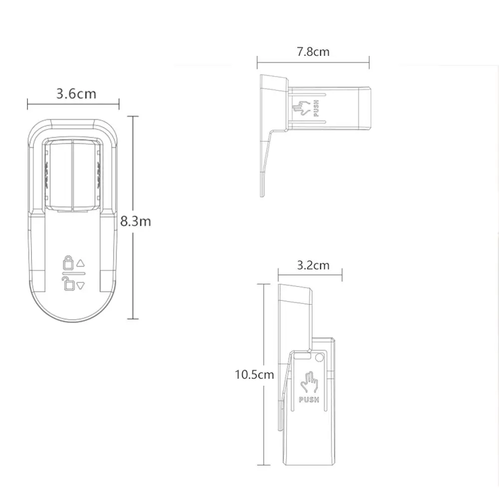 Serratura a leva per porta manuale anti-pizzicamento multiuso facile da installare Serrature di sicurezza per bambini Attrezzatura di protezione per bambini Serratura per porta anti-apertura