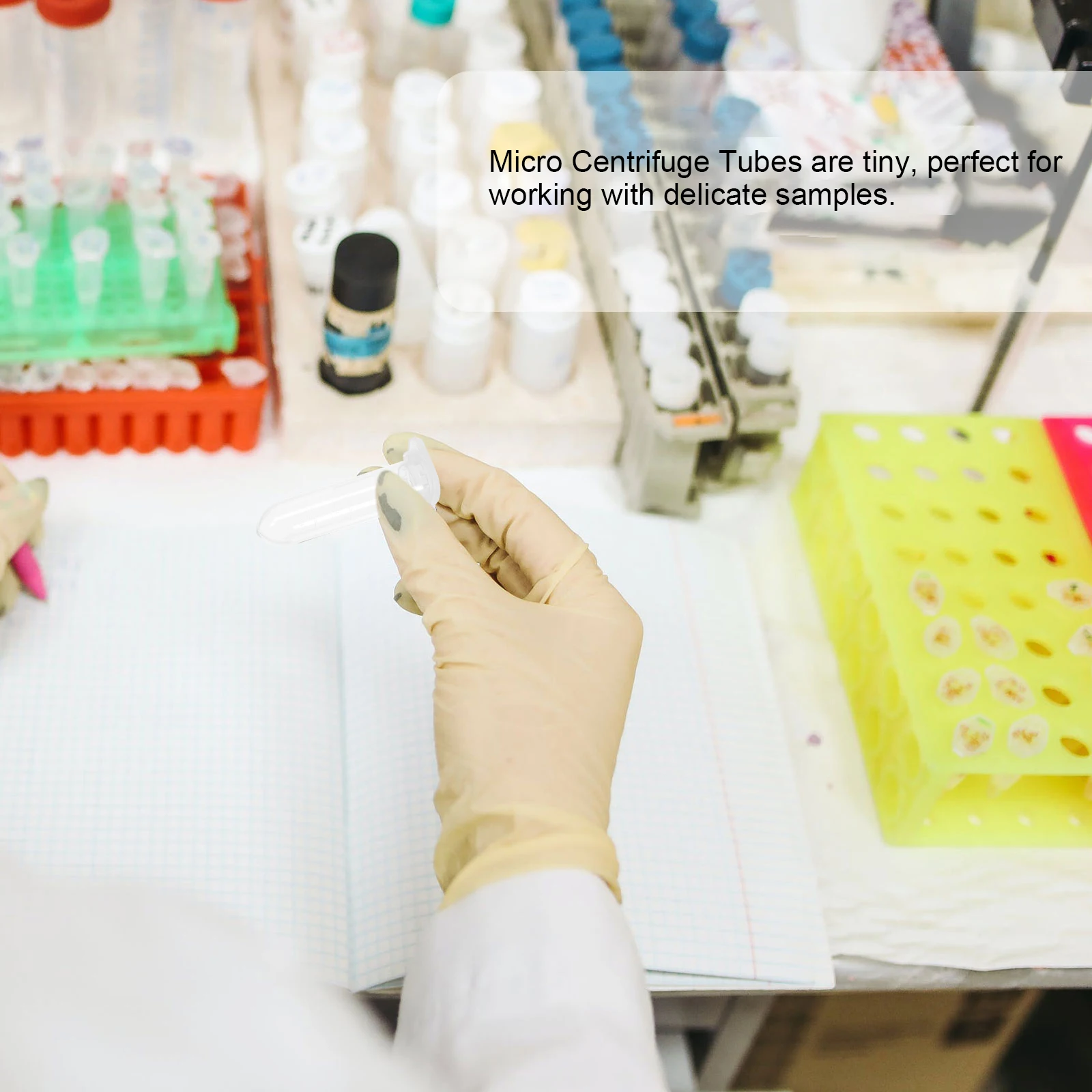 

500 pcs Tube 2Ml Round Bottom Pp Material Sterilizable Micro Tubes Laboratory Supplies Test Tube