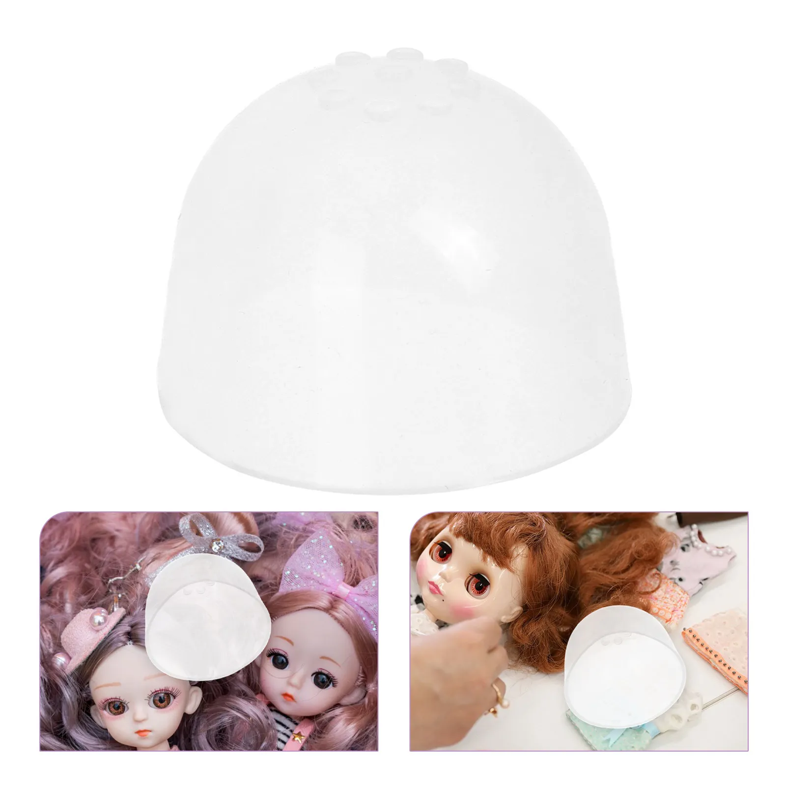 

Silicone Cap Replacement Head Cover Soft Protective Hat for Scale Hair Dye Cover Display Silicone Hair Cap Making