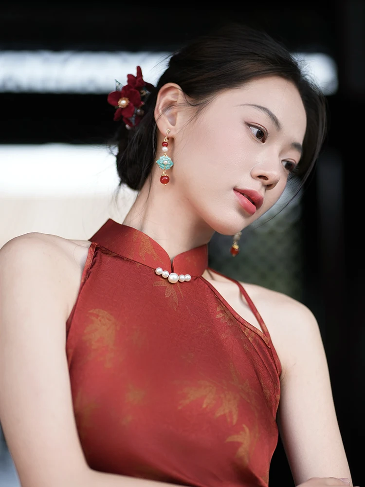 

Red Vintage Sle Jiangnan Xu Svel Ne Hanging Dr for Engagement And Wedding Ceremony Improved Younger Version
