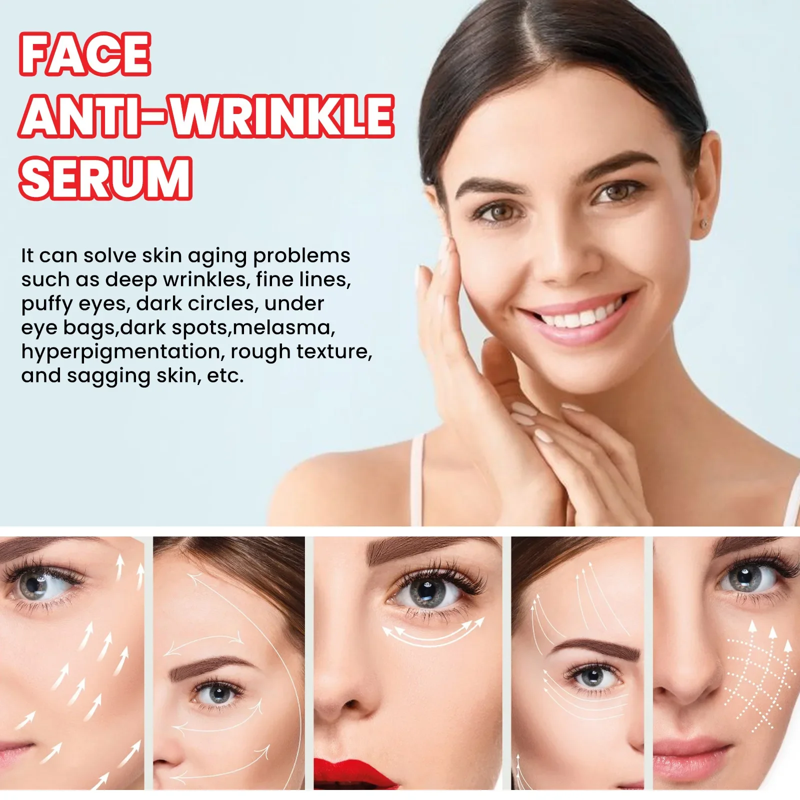 Wrinkles Remover Serum Liquid Fade Fine Line Lifting Firming Anti-aging Dark Spot Moisturizing Rejuvenating Shrink Pores Essence