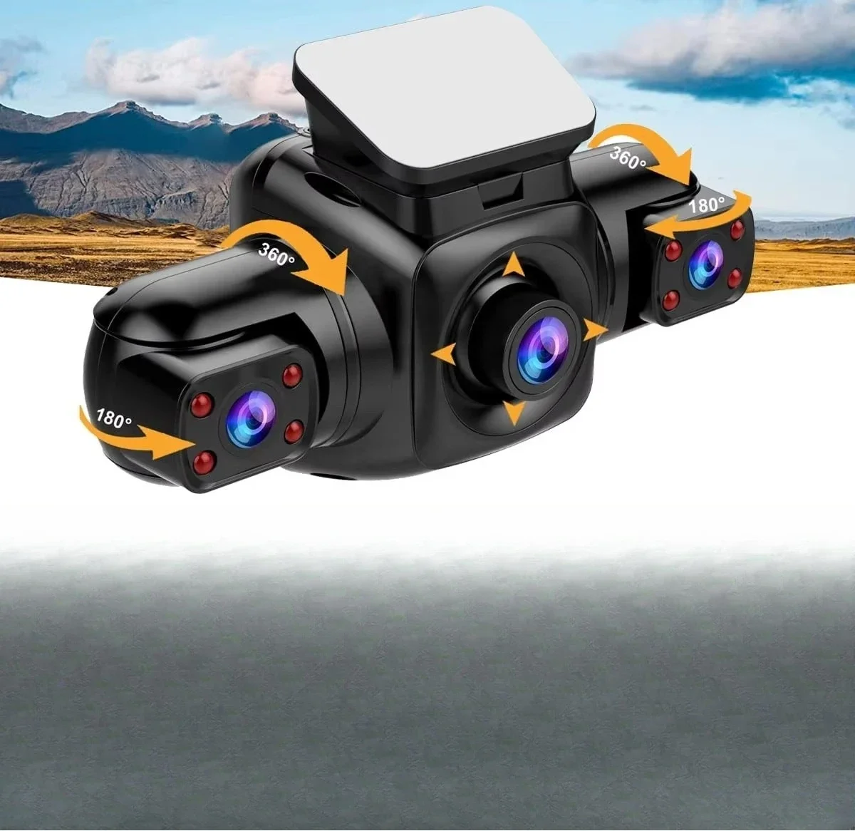 Car 4 channel panoramic driving recorder Dual recorder system Black box high definition taxi dashboard CAM 4 camera