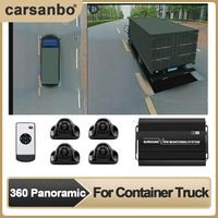 Carsanbo Car 360° Surround View Camera System 360 Bird's Eye Seamless View (3D+1080P) Recorder Is Suitable for Container Truck