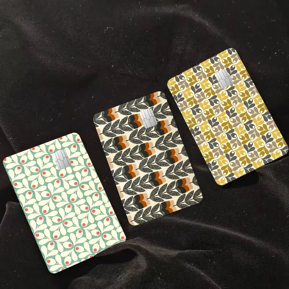 Orla Kiely Leaf Flower Game Anime Sticker Film Skin Cover Case for Small Large No Chip Debit Credit Card Front Side
