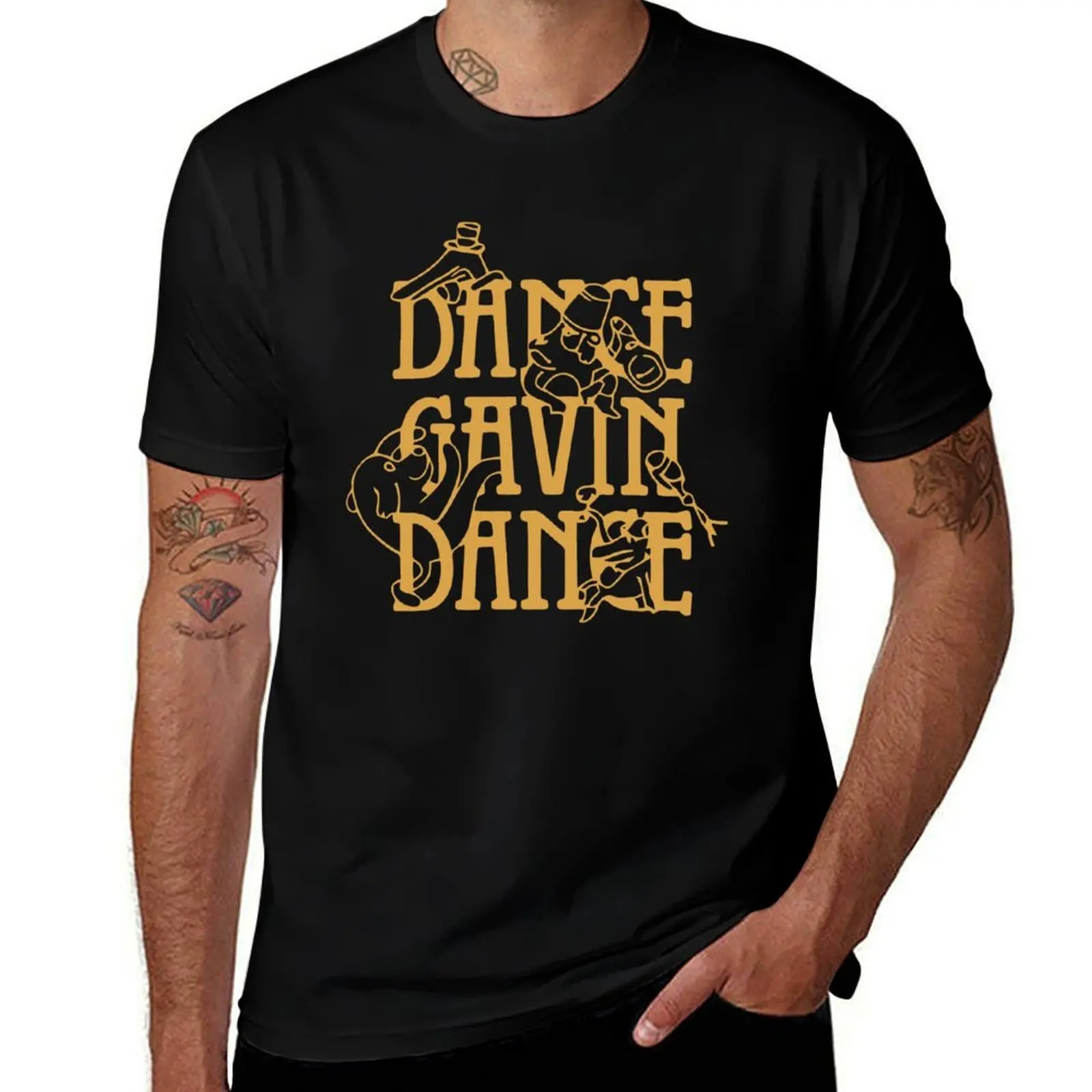 Dance Gavin Dance Art T-Shirt Simple Solid Color Crew Neck Tee T-Shirt