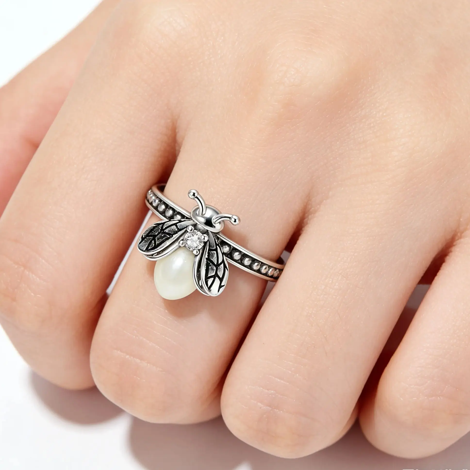 

925 Silver Ring Original Luminous Firefly For Woman Fashion Classic Fine Jewelry