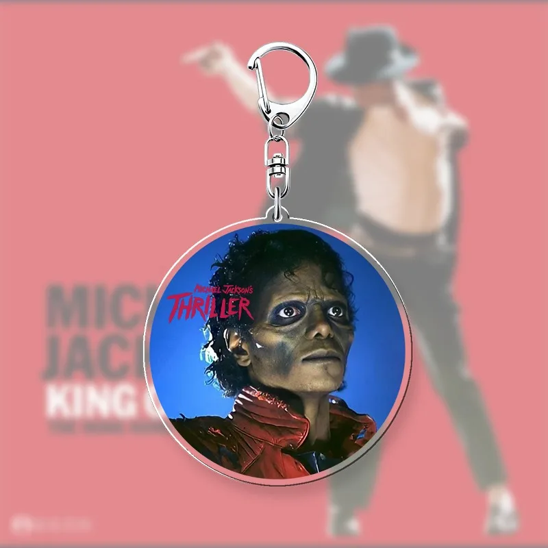 Double-sided Acrylic Keychain, Michael Jackson Pendant
