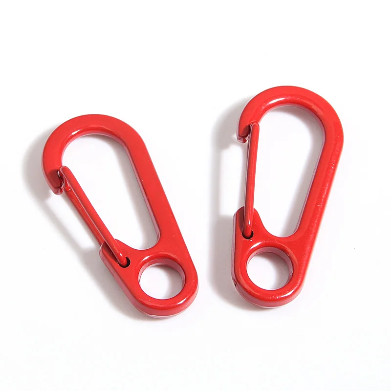 10pcs Cute Candy Color Snap Hook Keychain Ring Metal Spring Fastener Buckle Car Key Ring For Handmade Jewelry Making Accessorie