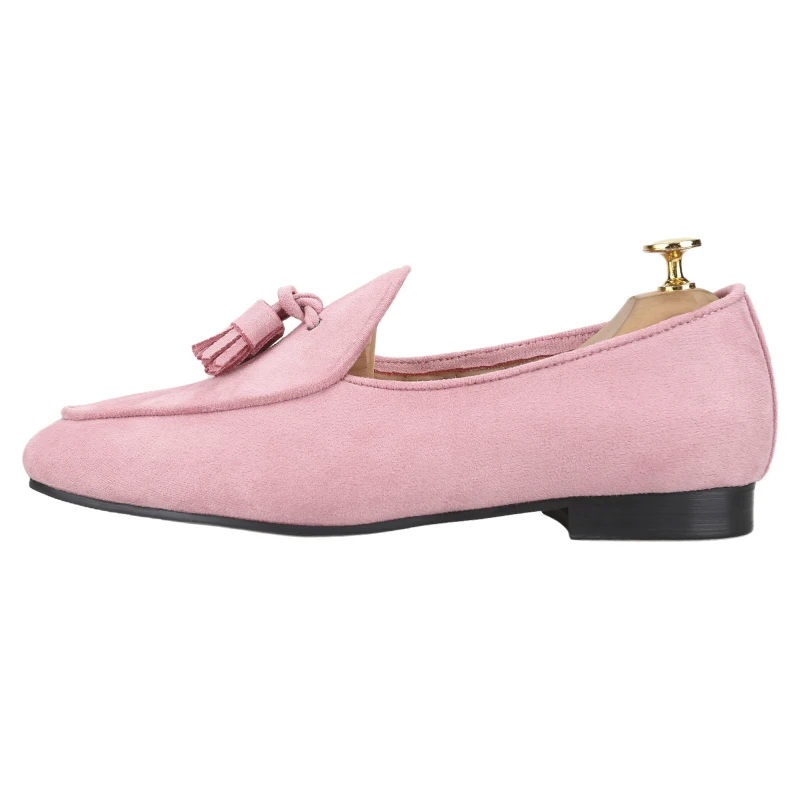 Piergitar Classic Style Multi Colored Suede With Matching Tassels Men's Loafers Suitable For Various Casual And Formal Occasions