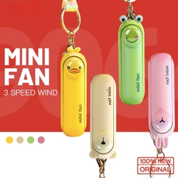 Cute Mini Fan Kipas Portable Hand Fold Bedside Office USB Charge Battery Table Desk Cooling