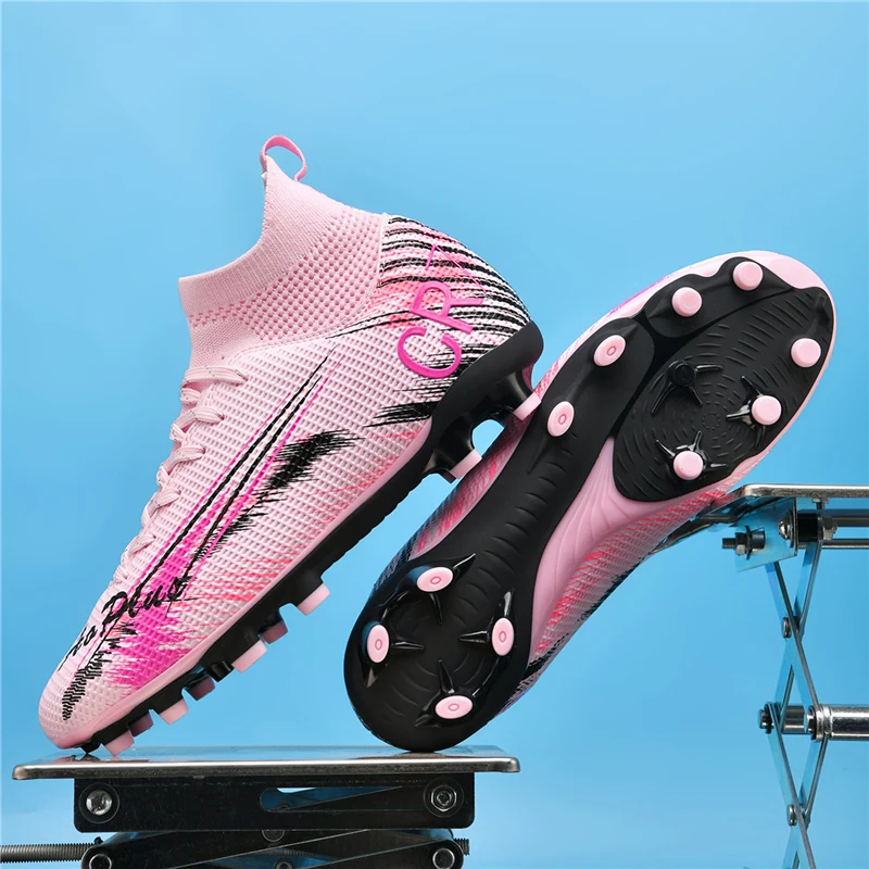 

New Men Soccer Shoes Outdoor Non Slip Football Boots Training Cleats Sport Boys Long Spikes Adult Breathable Match Comfortable