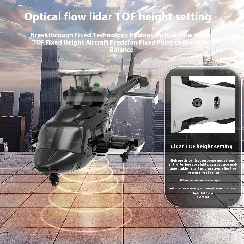 Lobo voador armado 1:34 helicóptero f02s máquina de simulação inteligente posicionamento gps um clique retorno brinquedo das crianças modelo presente